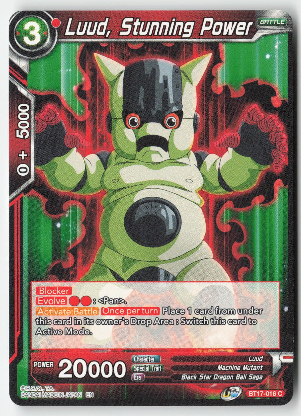 Luud, Stunning Power BT17-016 Normal Common Lightly Played, Front