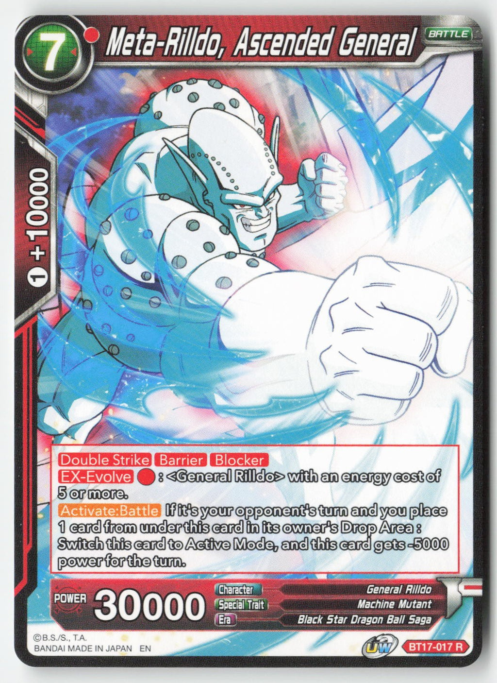 Meta-Rilldo, Ascended General BT17-017 Normal Rare Lightly Played