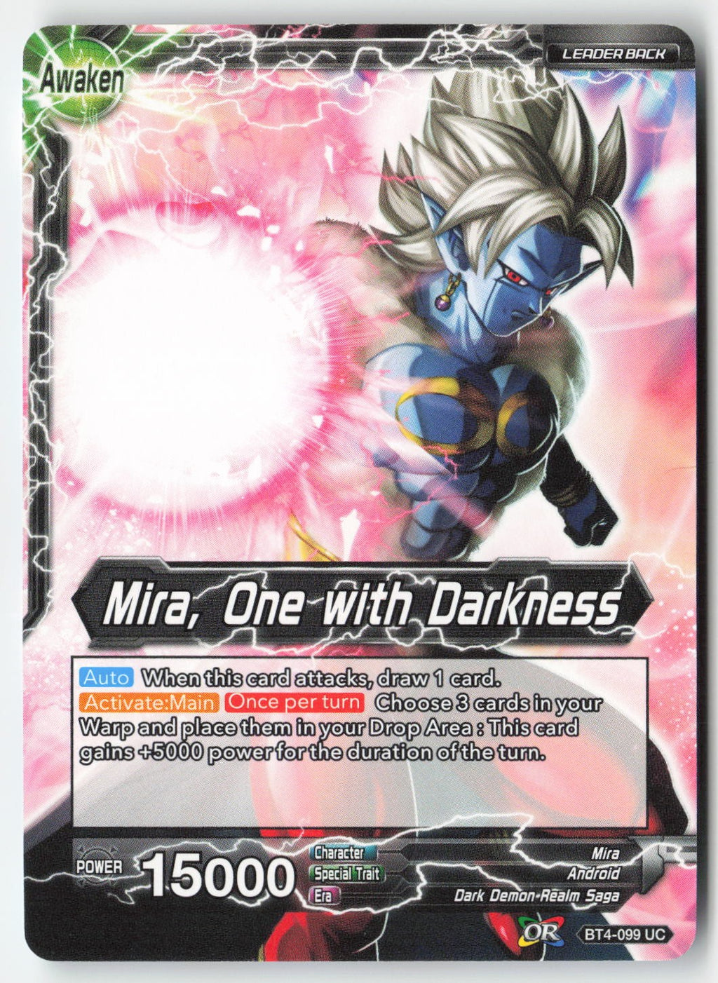 Mira // Mira, One with Darkness BT4-099 Normal Uncommon Lightly Played