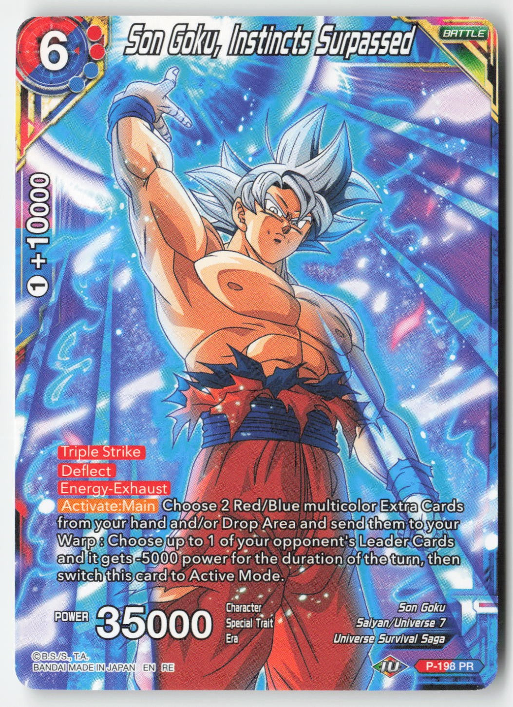 Son Goku, Instincts Surpassed P-198 Normal Uncommon Lightly Played, Front
