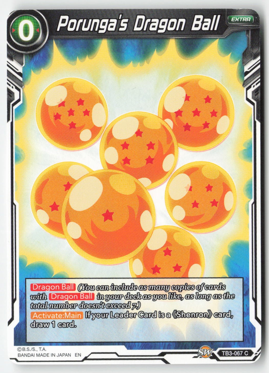 Porunga's Dragon Ball TB3-067 Normal Common Lightly Played