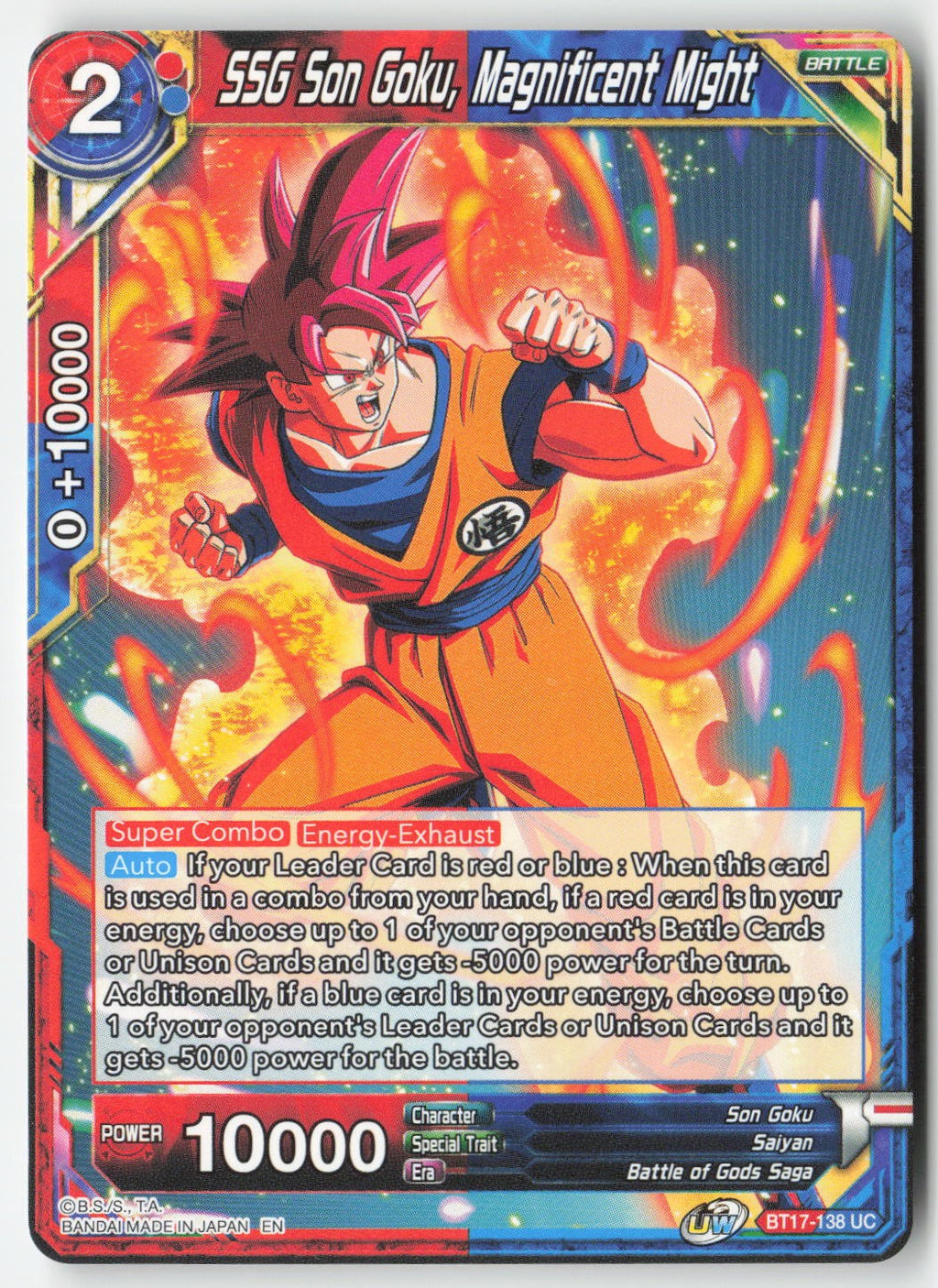 SSG Son Goku, Magnificent Might BT17-138 Normal Uncommon Lightly Played