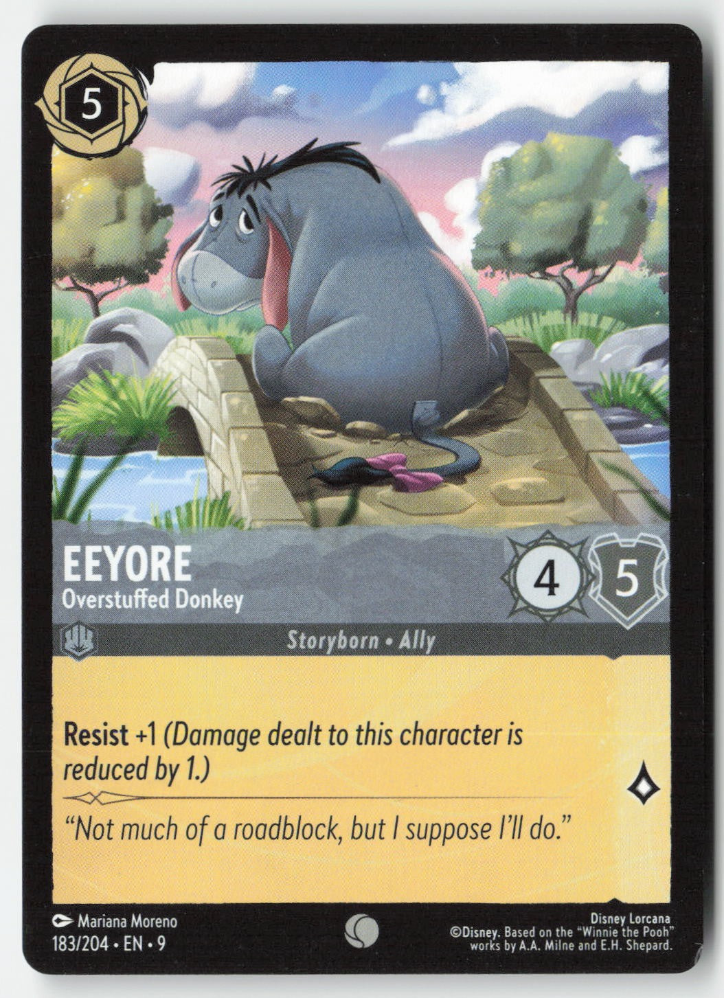 Eeyore - Overstuffed Donkey 183/204 Normal Common Lightly Played