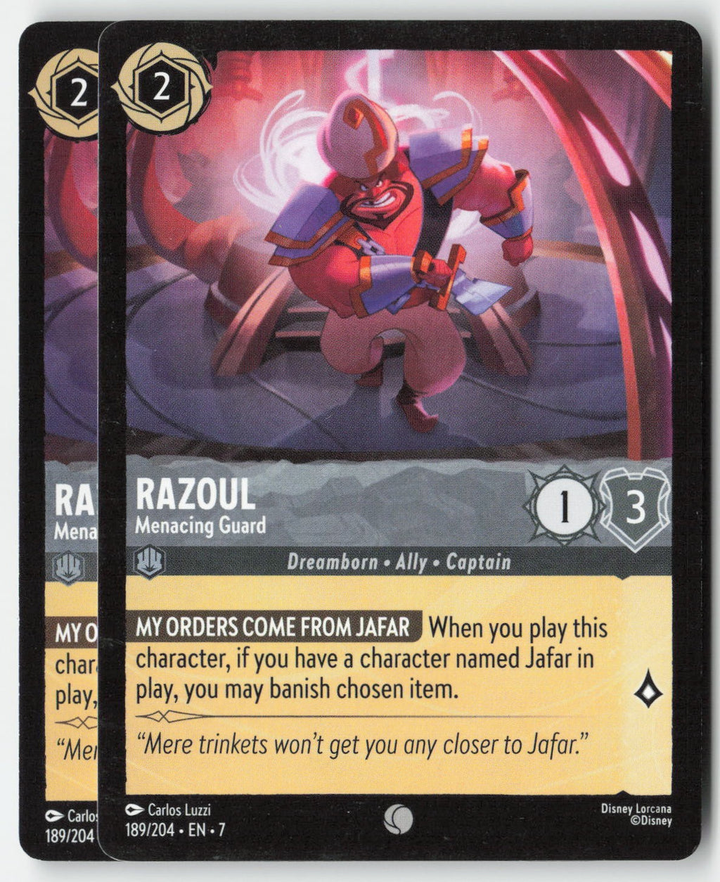 Razoul - Menacing Guard 189/204 Normal Common Lightly Played