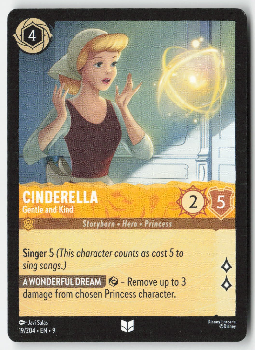 Cinderella - Gentle and Kind 19/204 Normal Uncommon Lightly Played
