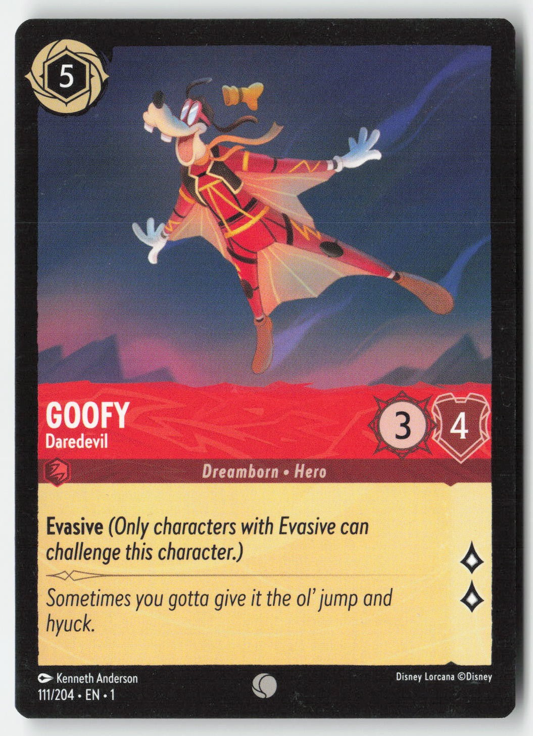 Goofy - Daredevil 111/204 Normal Common Lightly Played