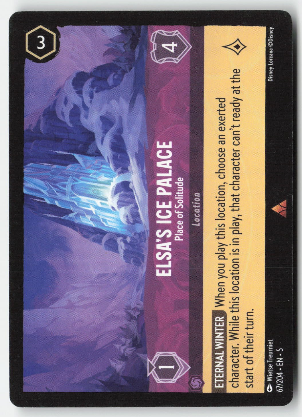 Elsa's Ice Palace - Place of Solitude 67/204 Normal Rare Lightly Played