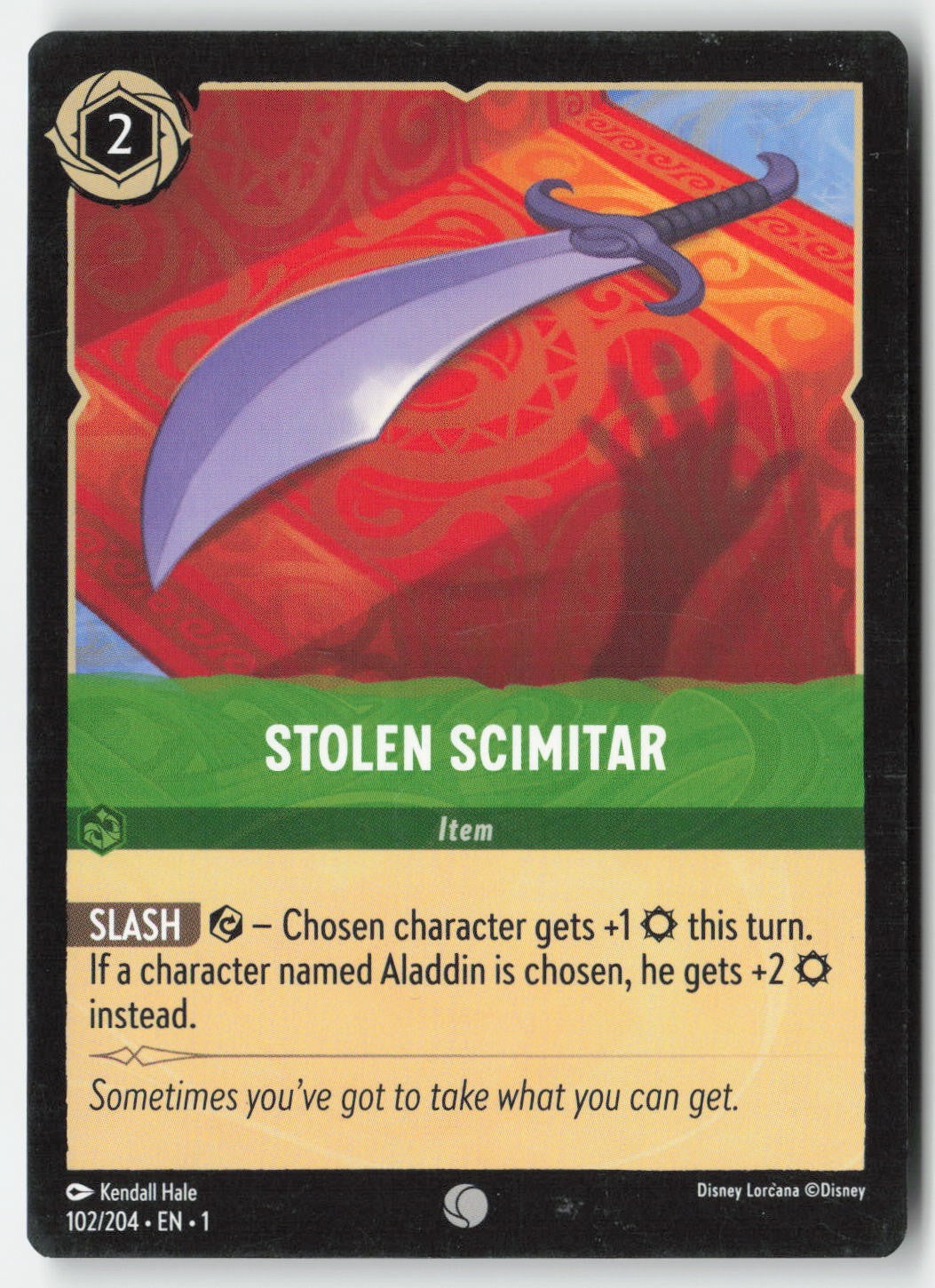 Stolen Scimitar 102/204 Normal Common Lightly Played
