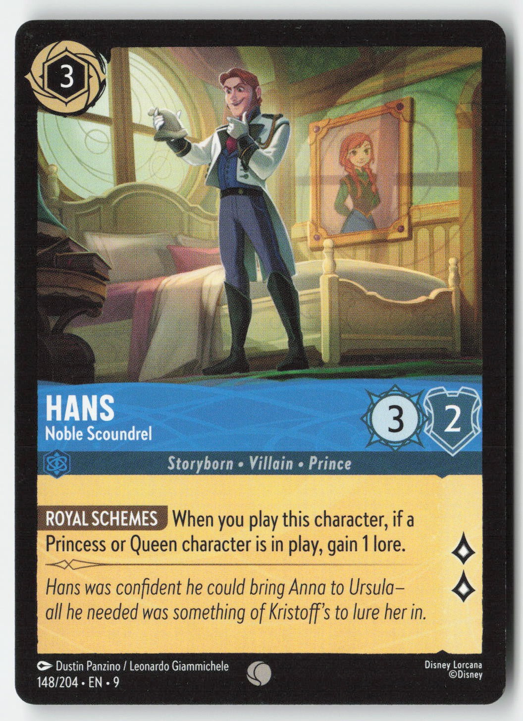 Hans - Noble Scoundrel 148/204 Normal Common Lightly Played