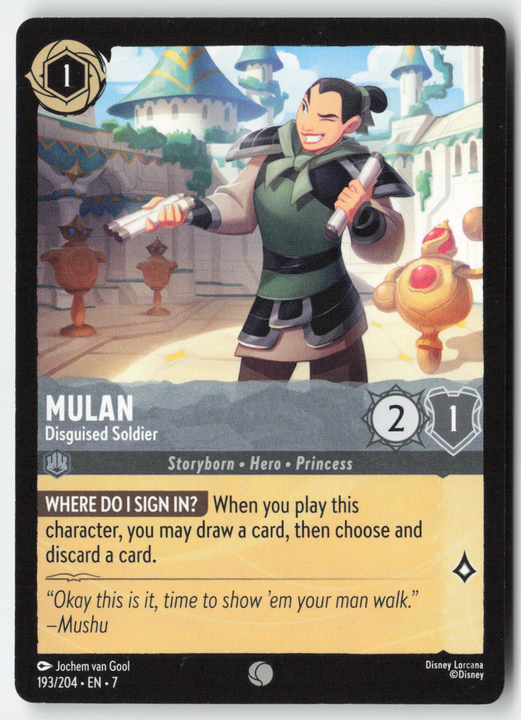 Mulan - Disguised Soldier 193/204 Normal Common Lightly Played