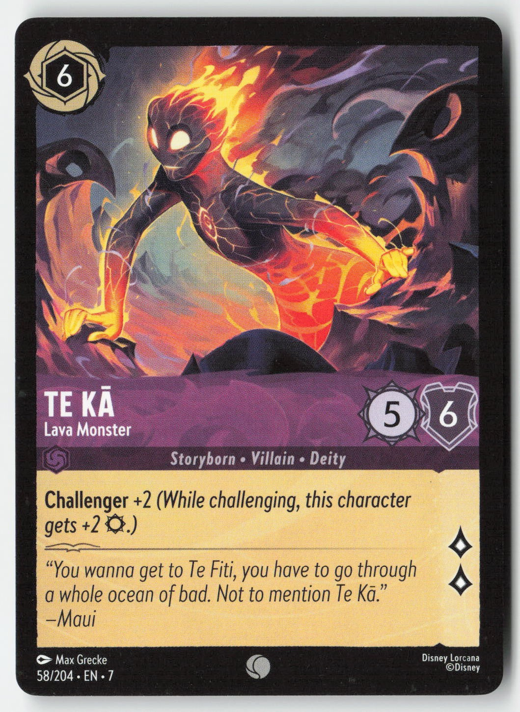 Te Ka - Lava Monster 58/204 Normal Common Lightly Played