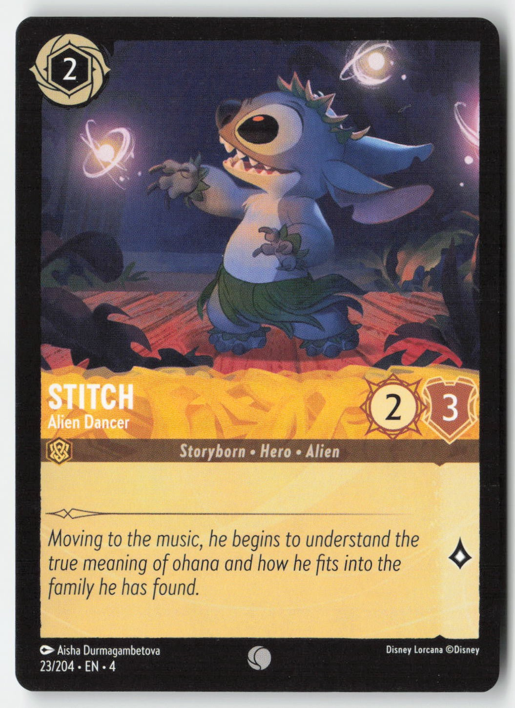 Stitch - Alien Dancer 23/204 Normal Common Lightly Played, Front