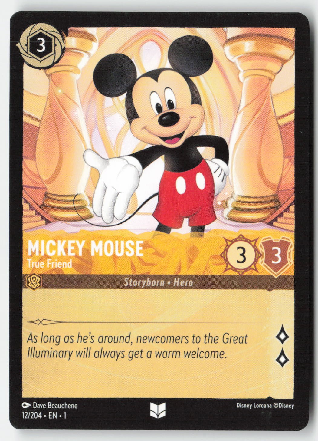 Mickey Mouse - True Friend 12/204 Normal Uncommon Lightly Played
