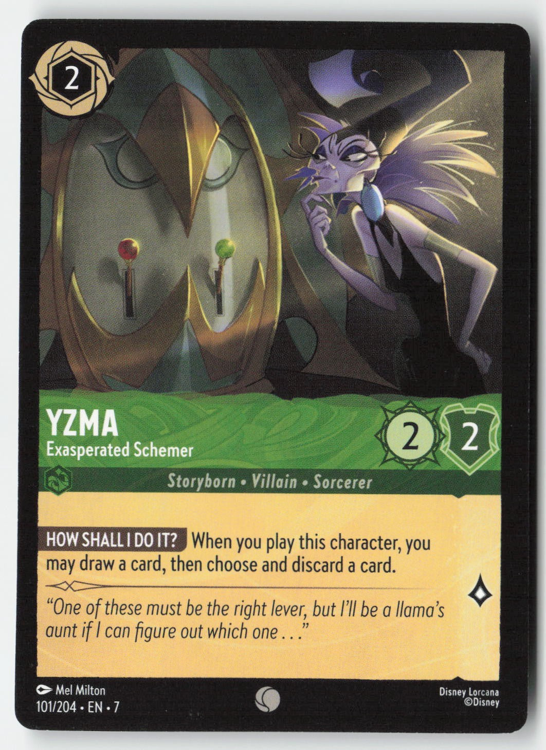 Yzma - Exasperated Schemer 101/204 Normal Common Lightly Played