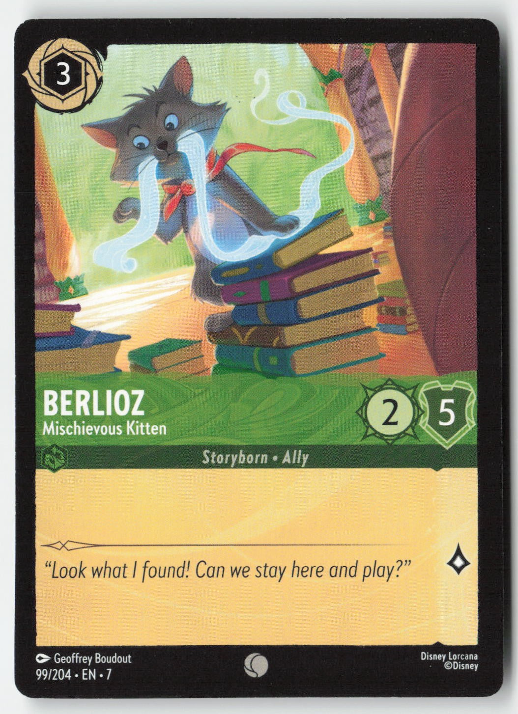 Berlioz - Mischievous Kitten 99/204 Normal Common Lightly Played