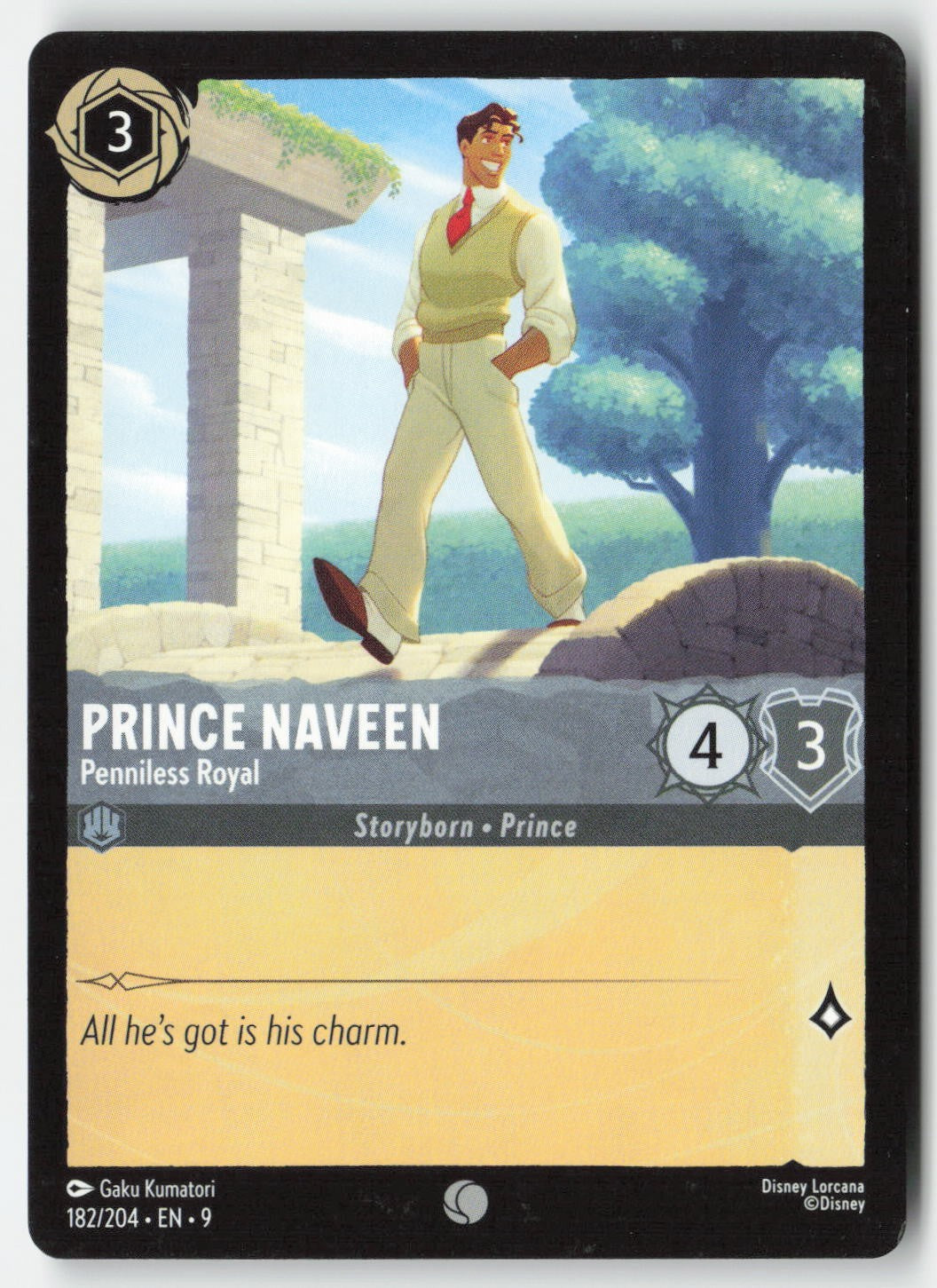 Prince Naveen - Penniless Royal 182/204 Normal Common Lightly Played