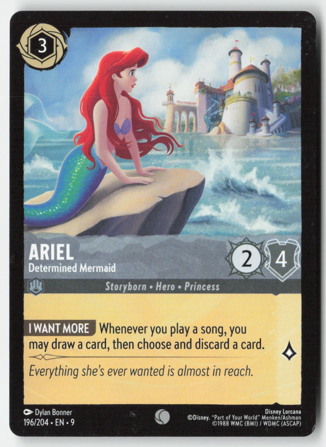 Ariel - Determined Mermaid 196/204 Normal Common Lightly Played