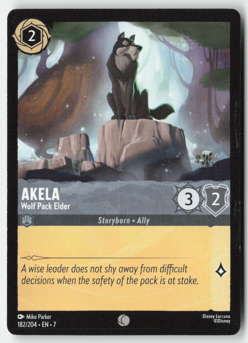Akela - Wolf Pack Elder 182/204 Normal Common Lightly Played