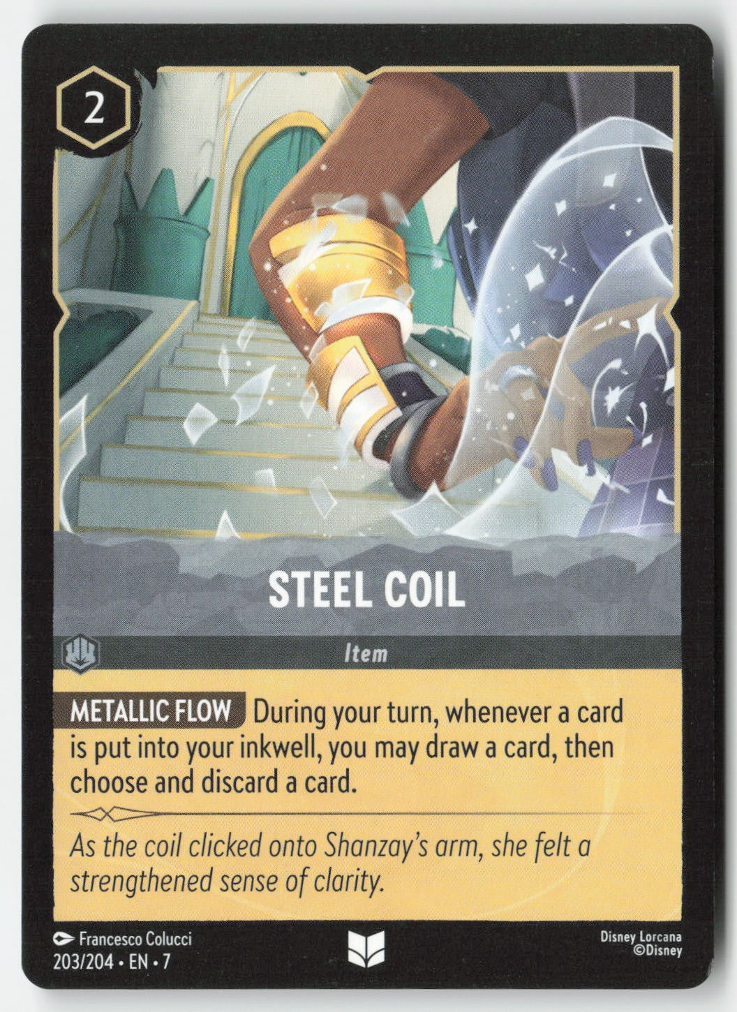 Steel Coil 203/204 Normal Uncommon Lightly Played, Front