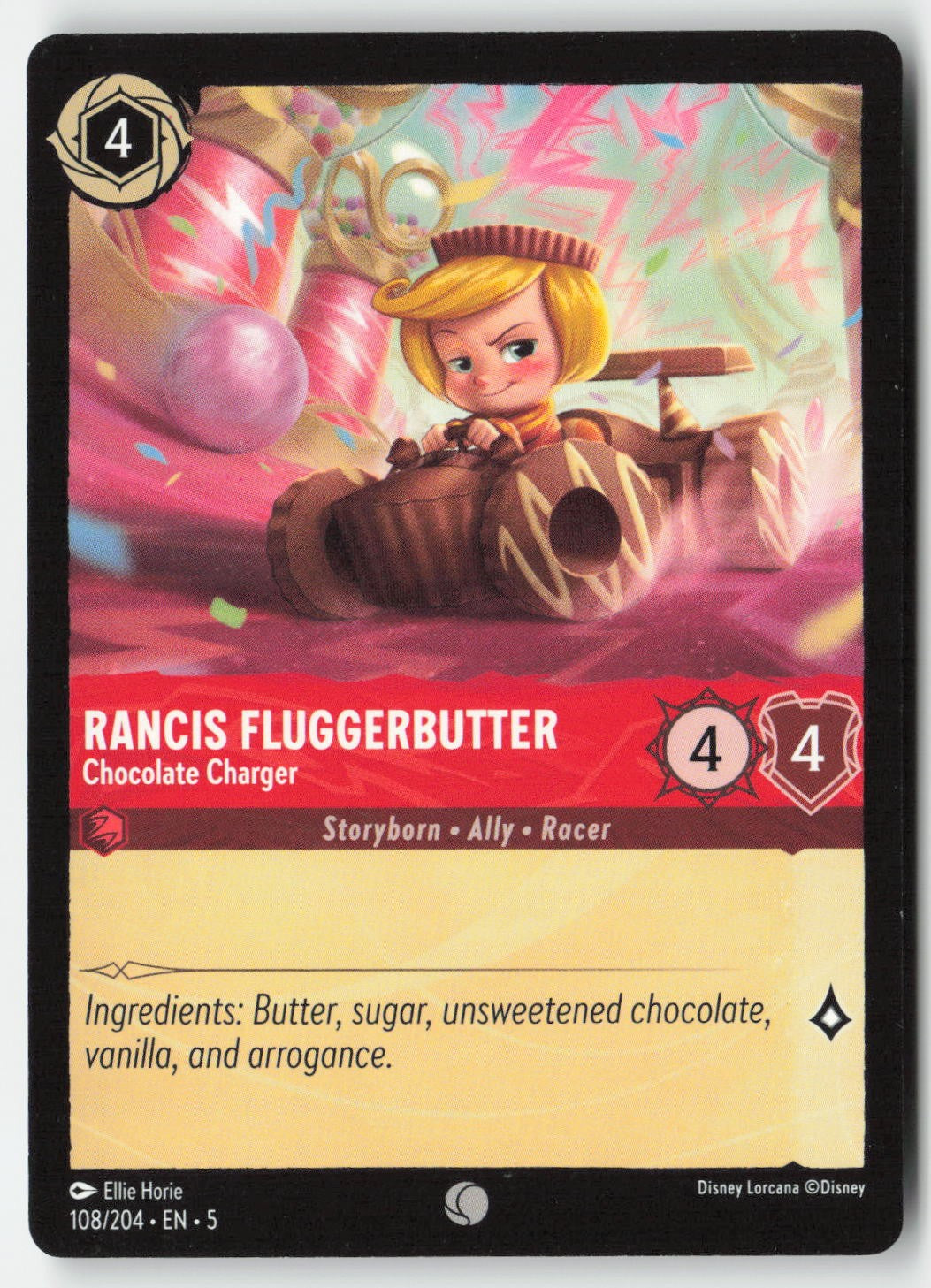 Rancis Fluggerbutter - Chocolate Charger 108/204 Normal Common Lightly Played
