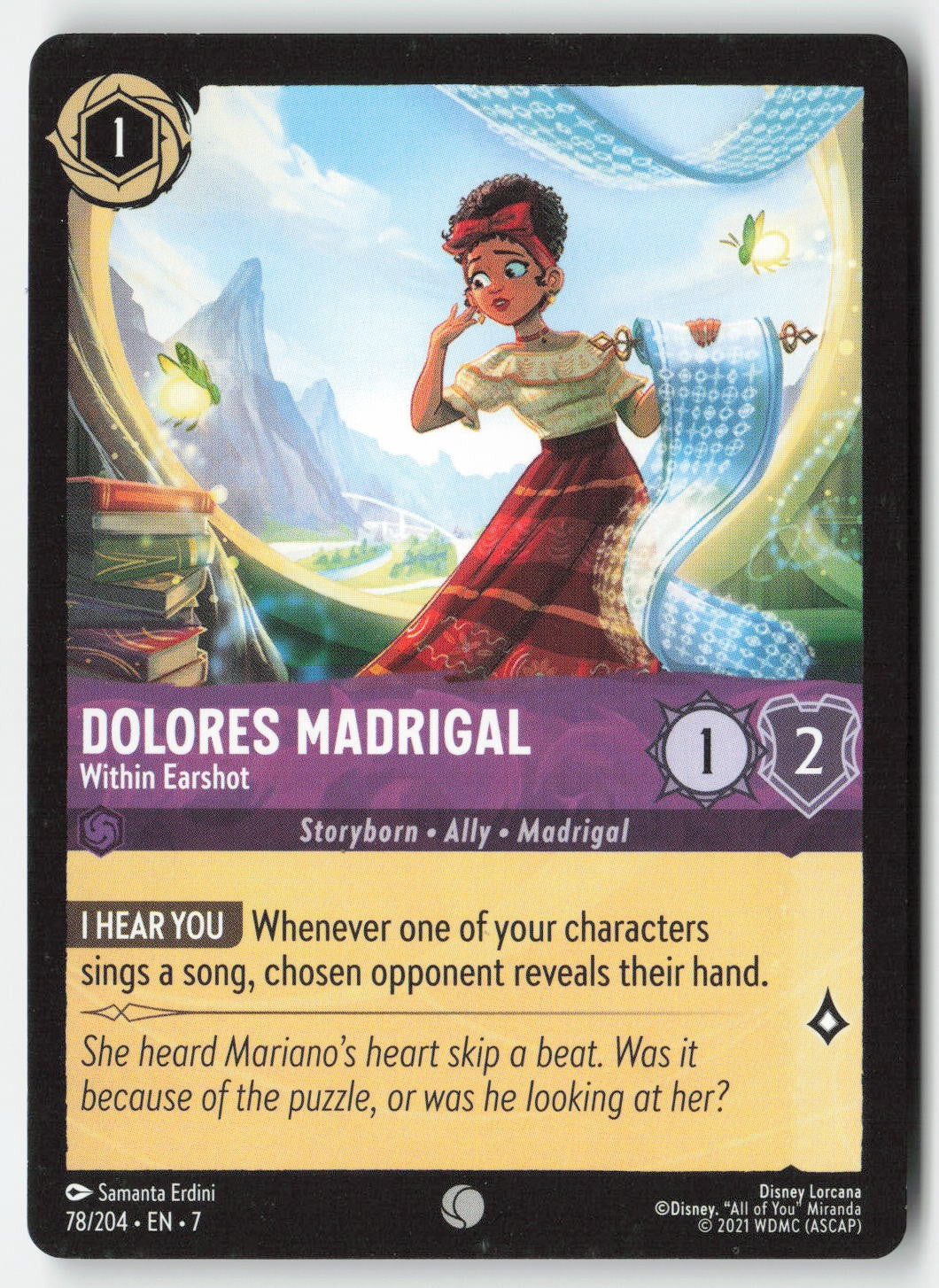 Dolores Madrigal - Within Earshot 78/204 Normal Common Lightly Played