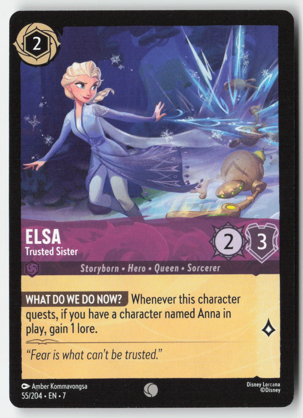 Elsa - Trusted Sister 55/204 Normal Common Lightly Played
