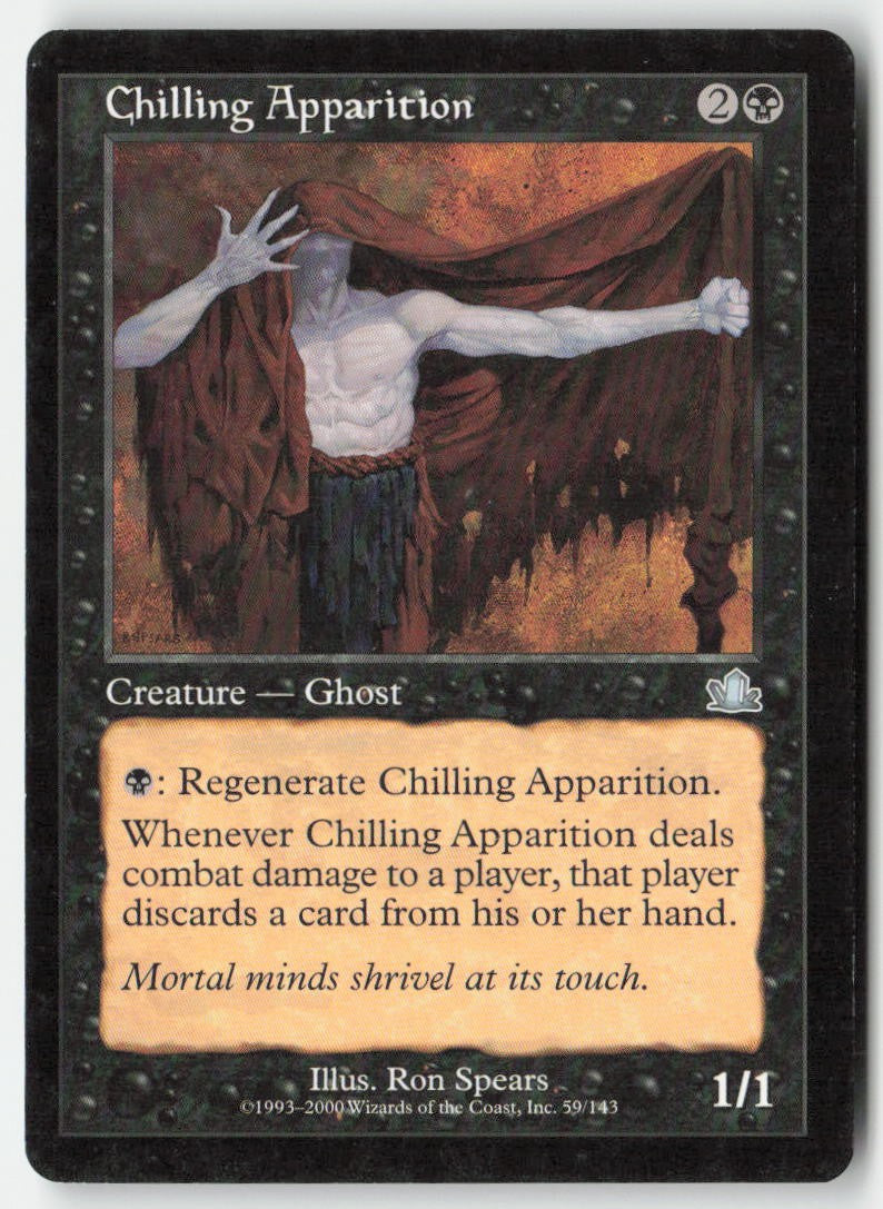 Chilling Apparition PCY 59 Uncommon Moderately Played, Front
