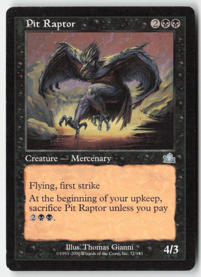 Pit Raptor PCY 72 Uncommon Moderately Played