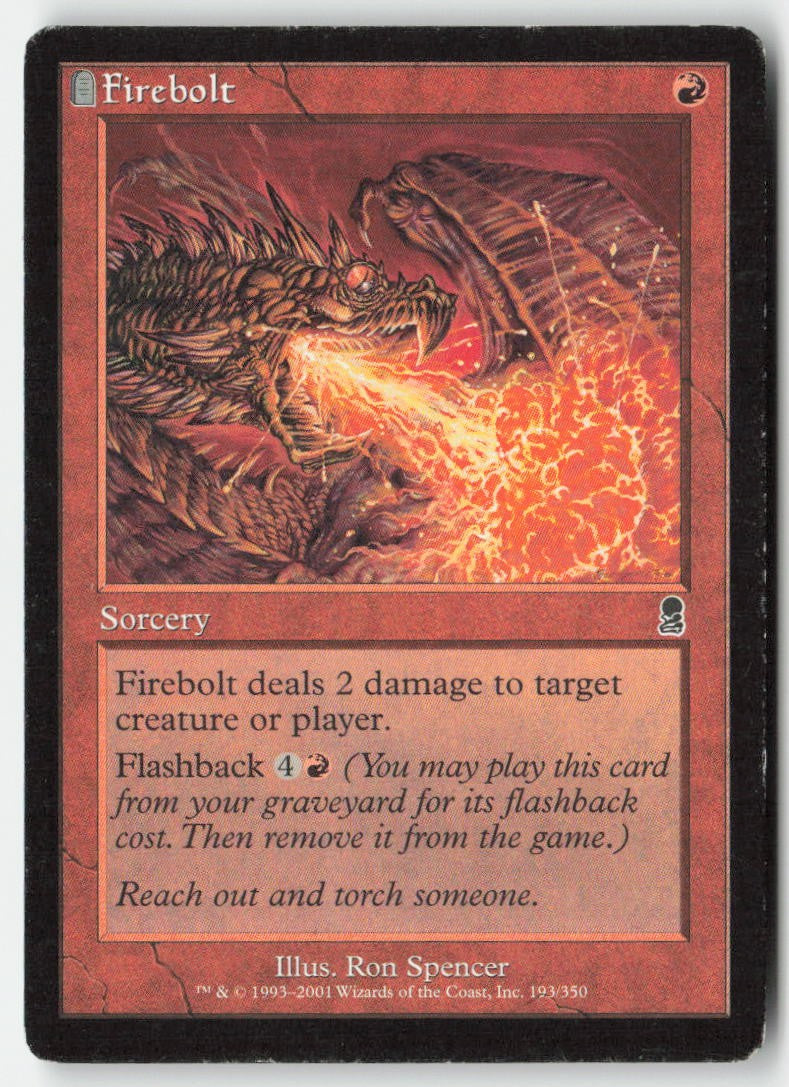 Firebolt ODY 193 Common Moderately Played, Front