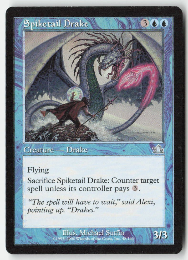 Spiketail Drake PCY 48 Uncommon Moderately Played