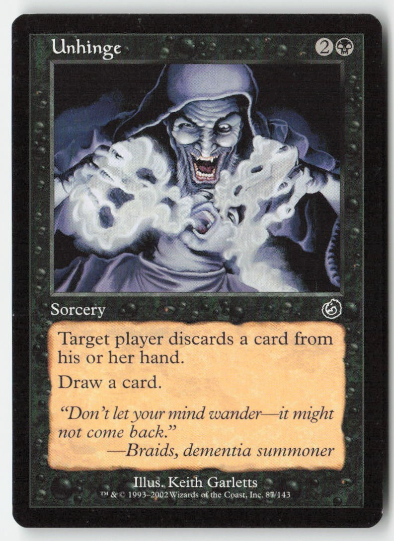 Unhinge TOR 87 Common Moderately Played, Front