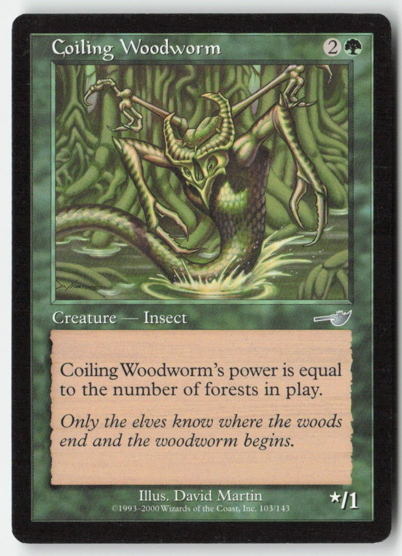 Coiling Woodworm NEM 103 Uncommon Moderately Played