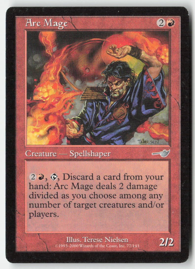 Arc Mage NEM 77 Uncommon Moderately Played