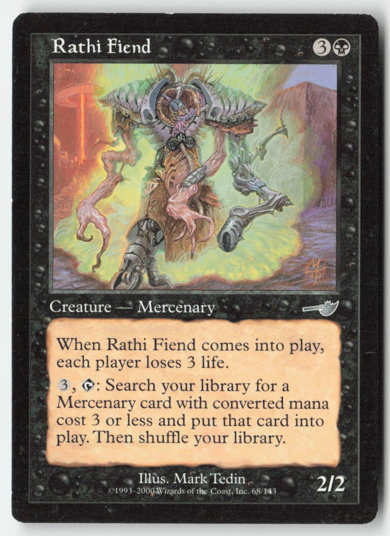 Rathi Fiend NEM 68 Uncommon Moderately Played