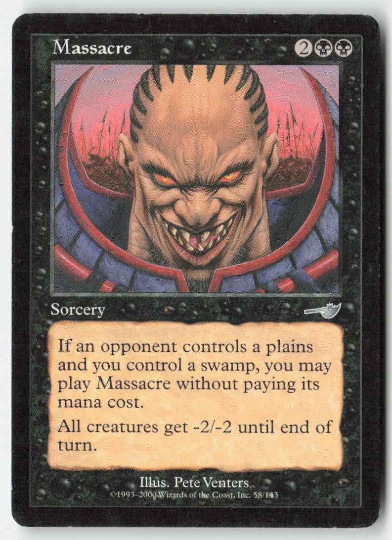Massacre NEM 58 Uncommon Moderately Played
