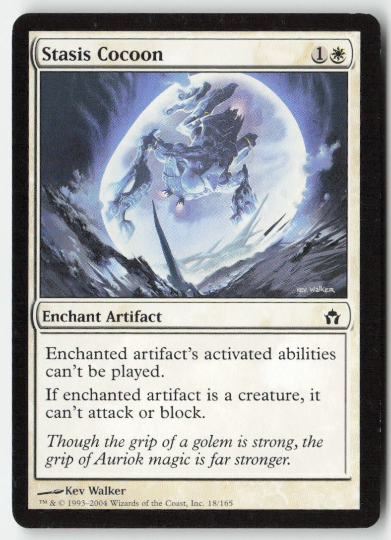 Stasis Cocoon 5DN 18 Common Moderately Played