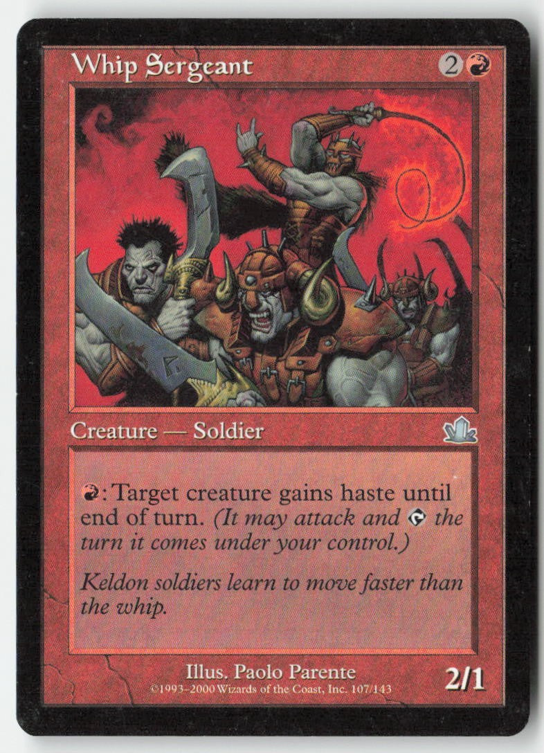 Whip Sergeant PCY 107 Uncommon Moderately Played