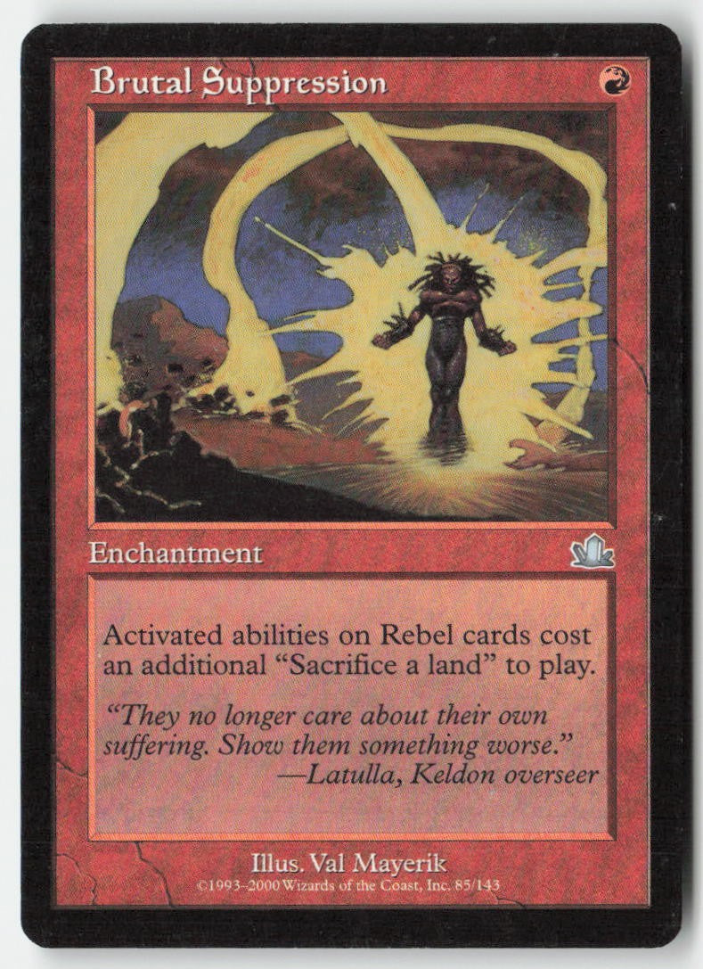 Brutal Suppression PCY 85 Uncommon Moderately Played