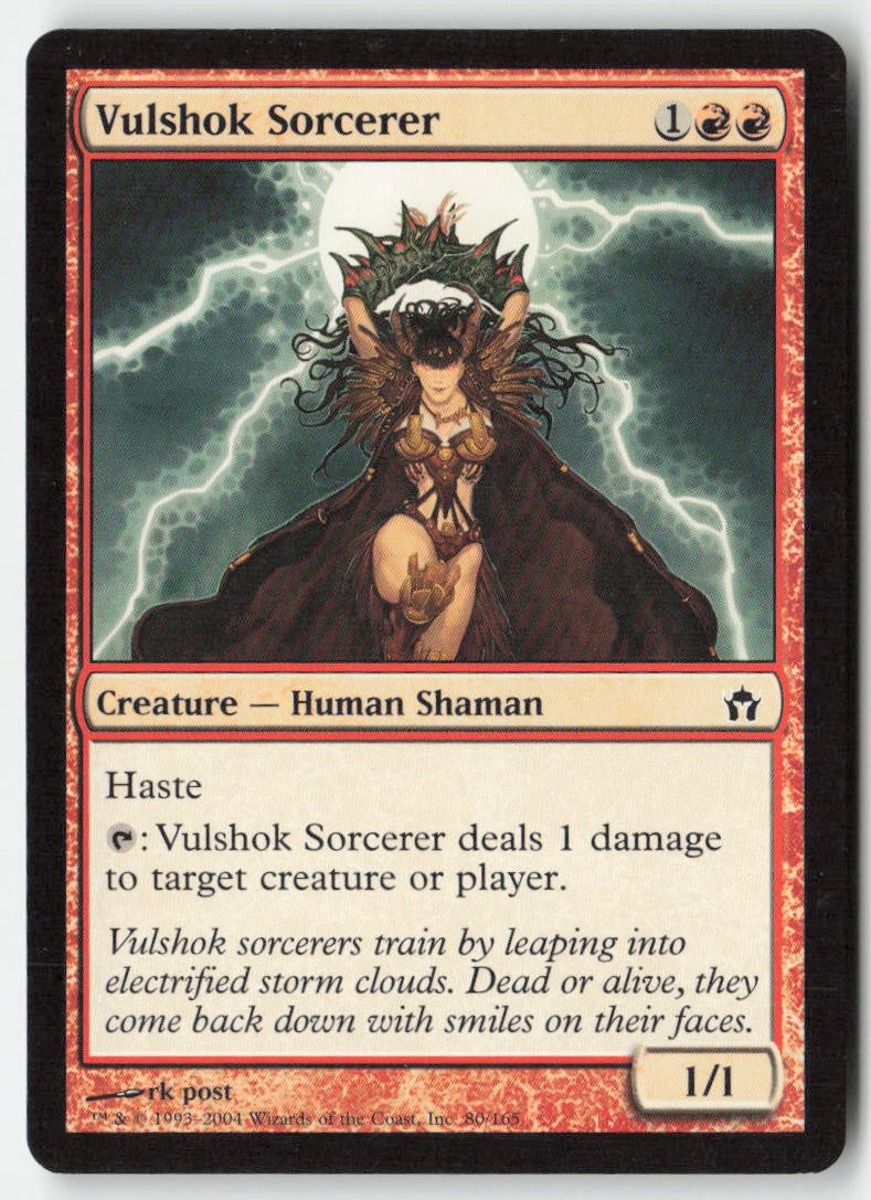 Vulshok Sorcerer 5DN 80 Common Moderately Played, Front