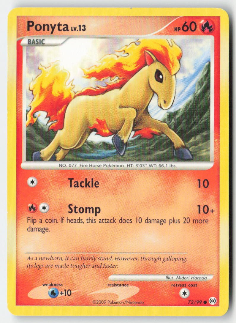 Ponyta 72/99 Regular Arceus Moderately Played