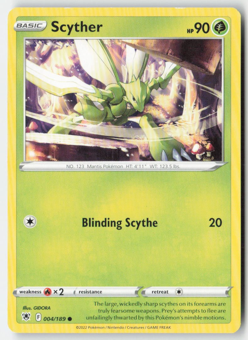 Scyther 004/189 Regular Astral Radiance Moderately Played