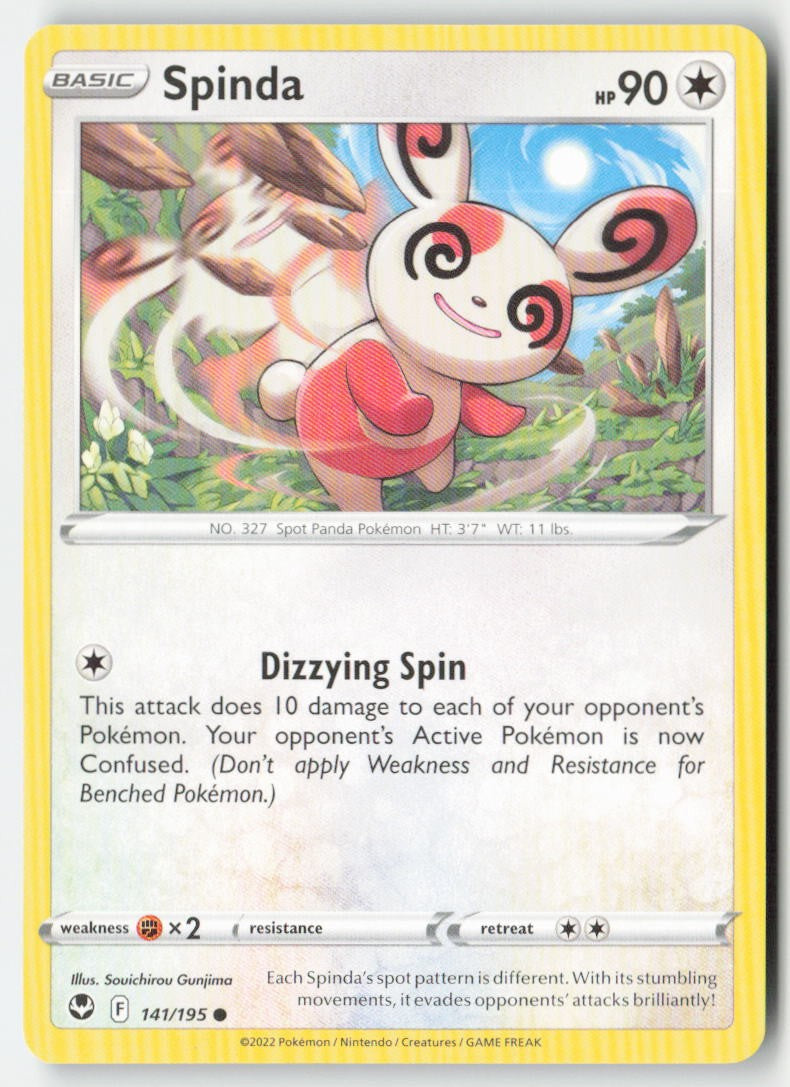 Spinda 141/195 Regular Silver Tempest Moderately Played