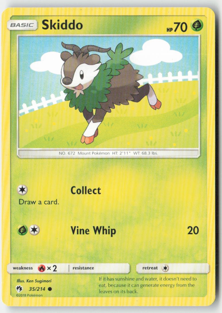 Skiddo 35/214 Regular Lost Thunder Moderately Played