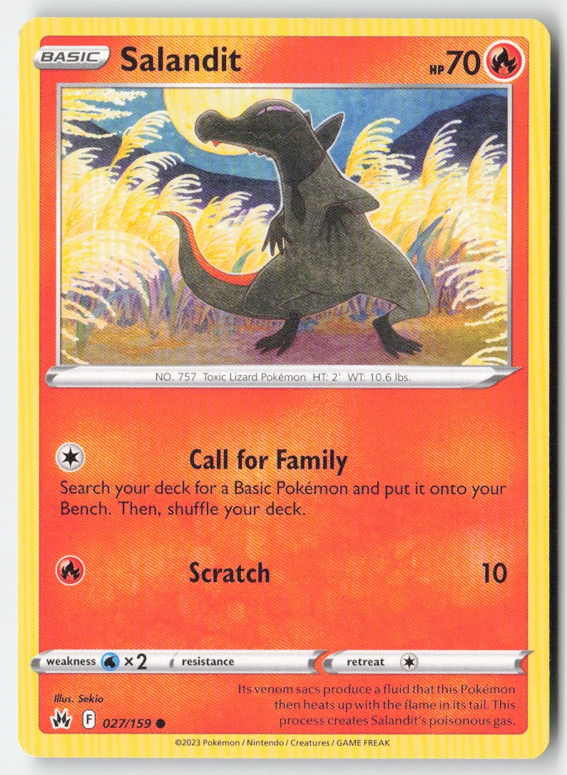 Salandit 027/159 Regular Crown Zenith Moderately Played