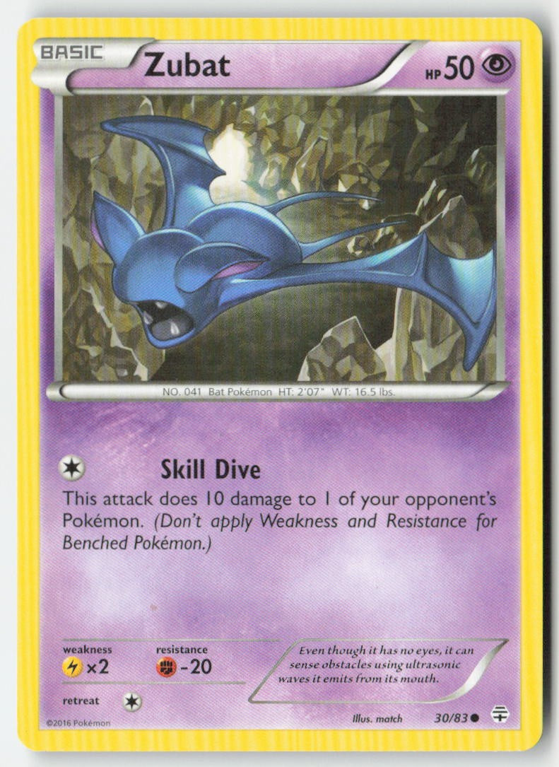 Zubat 30/83 Regular Generations Moderately Played