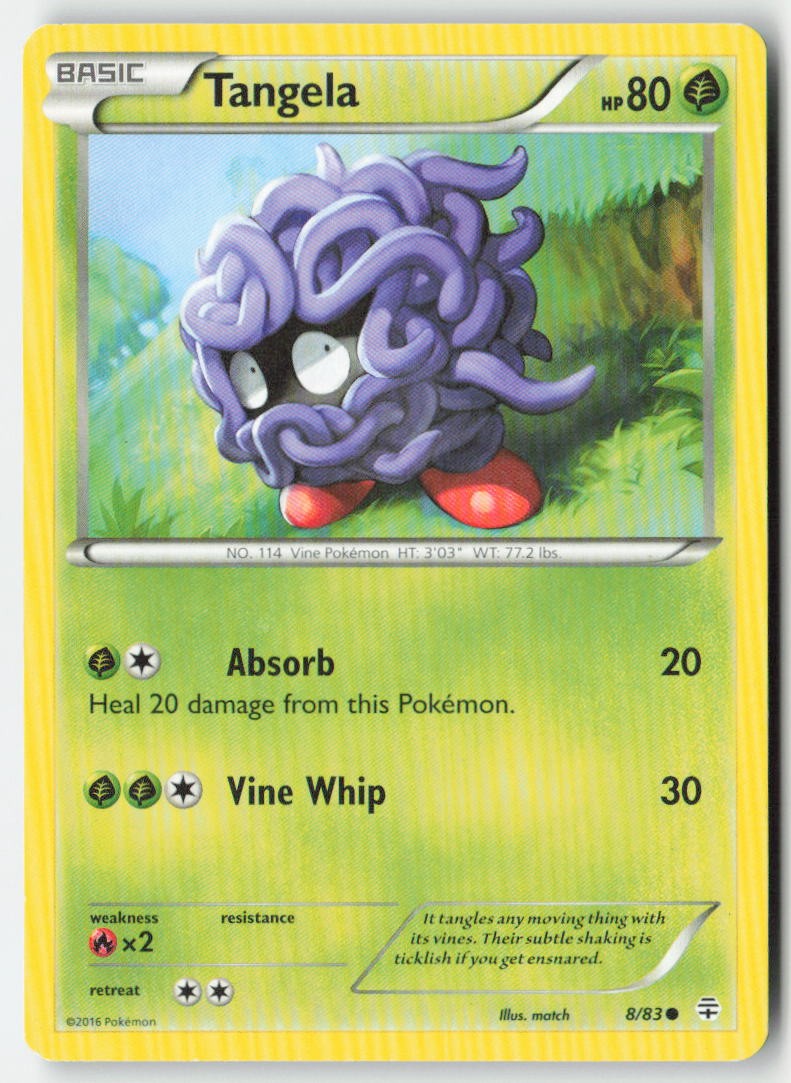 Tangela 8/83 Regular Generations Moderately Played