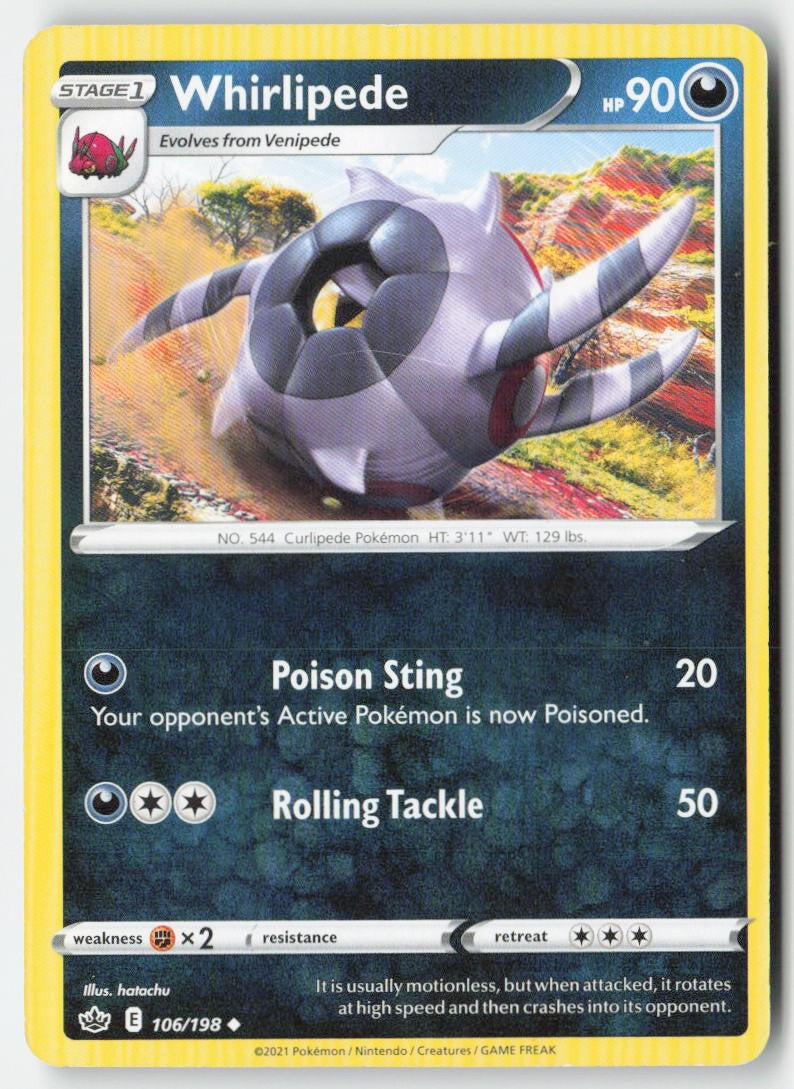 Whirlipede 106/198 Regular Chilling Reign Moderately Played