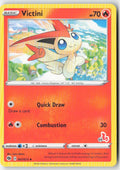Victini (#53 Cinderace Stamped) 007/073 Regular Battle Academy 2022 Moderately Played