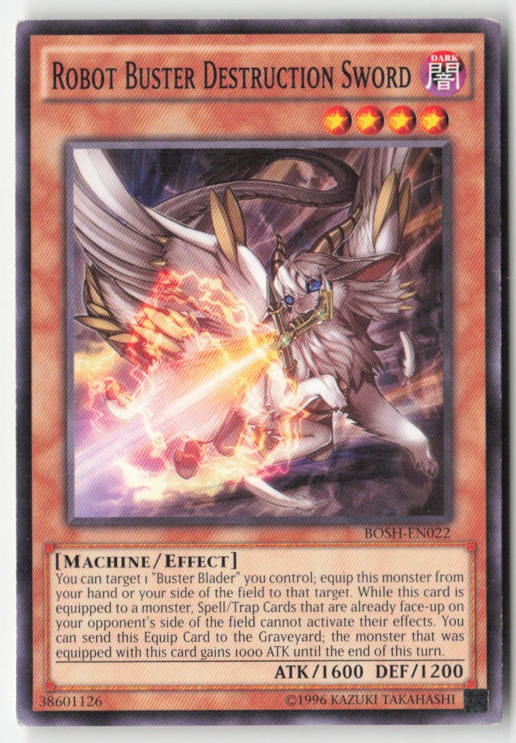 Robot Buster Destruction Sword BOSH-EN022 Unlimited Common Moderately Played, Front